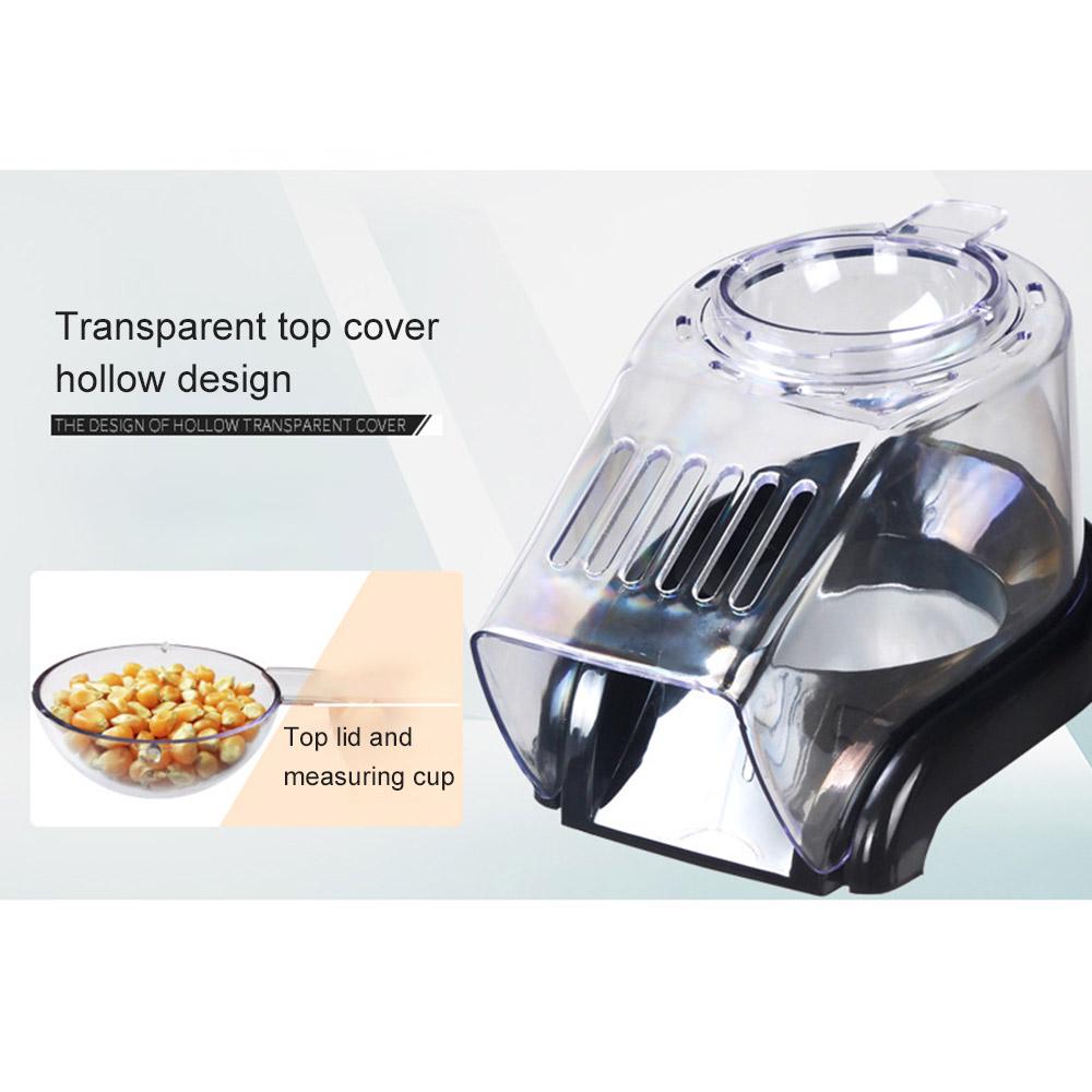 Small Popcorn Machine Household Healthy Hot Air Popcorn Popper Maker with Measuring Cup Easy To