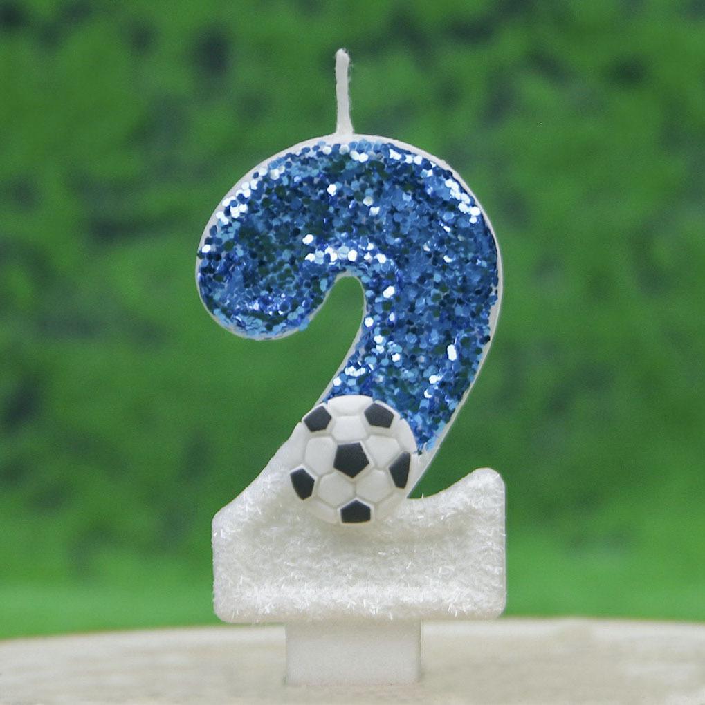 Creative Football Birthday Candle for Cake Decoration, DIY World Cup Party, First Birthday Celebration
