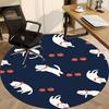 1pc Cherry Cats Office Round Area Rug, Under Office Chairs Bedroom Living Room Home Decor, Room Deco