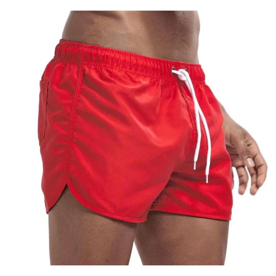 Sommer Herren Strand elastische Taille Krawatte lässig atmungsaktive Shorts Bademode