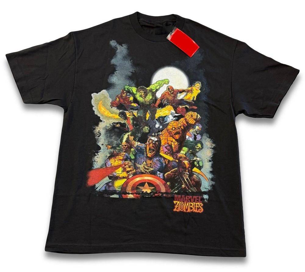 2007 Mad Engine Marvel Зомби Мстители Футболка Зомби Супергерой Репринт Унисекс Футболка S
