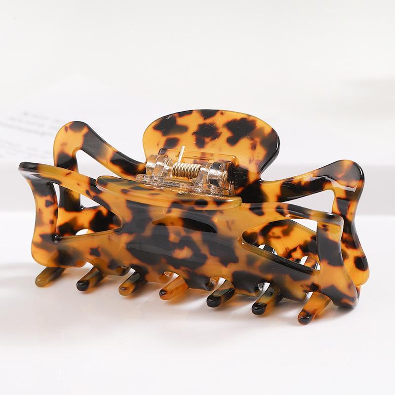 Hohler Essigsäure-Clip texturierter Temperament-Haarclip fortschrittlicher Farb-Haarclip Haaraccessoires praktischer Haifisch-Clip