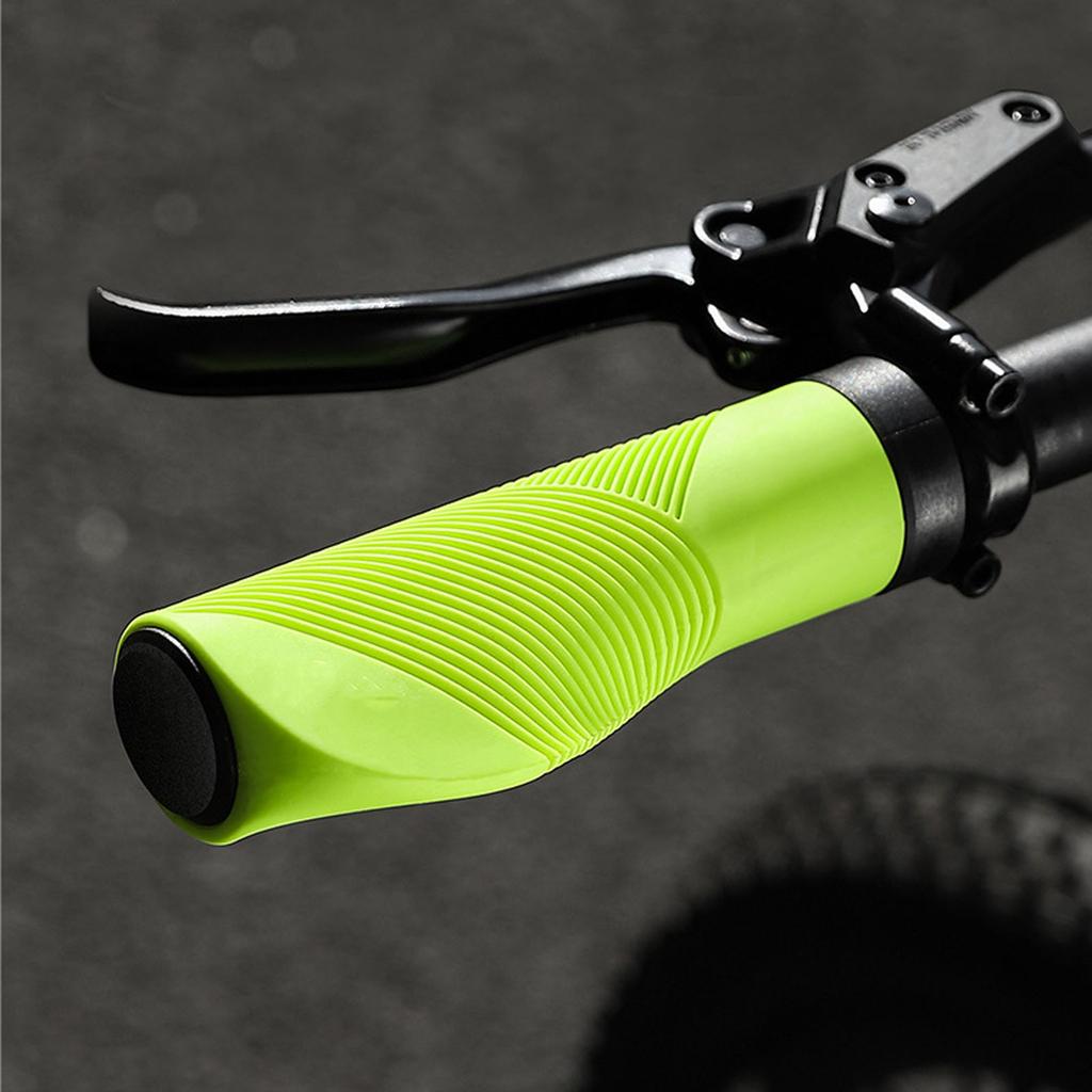 Vibration Reducing Bike Grip Ergonomic Handlebars Cover Antislip Pattern Locking Rings for Mountain Bike Accessories