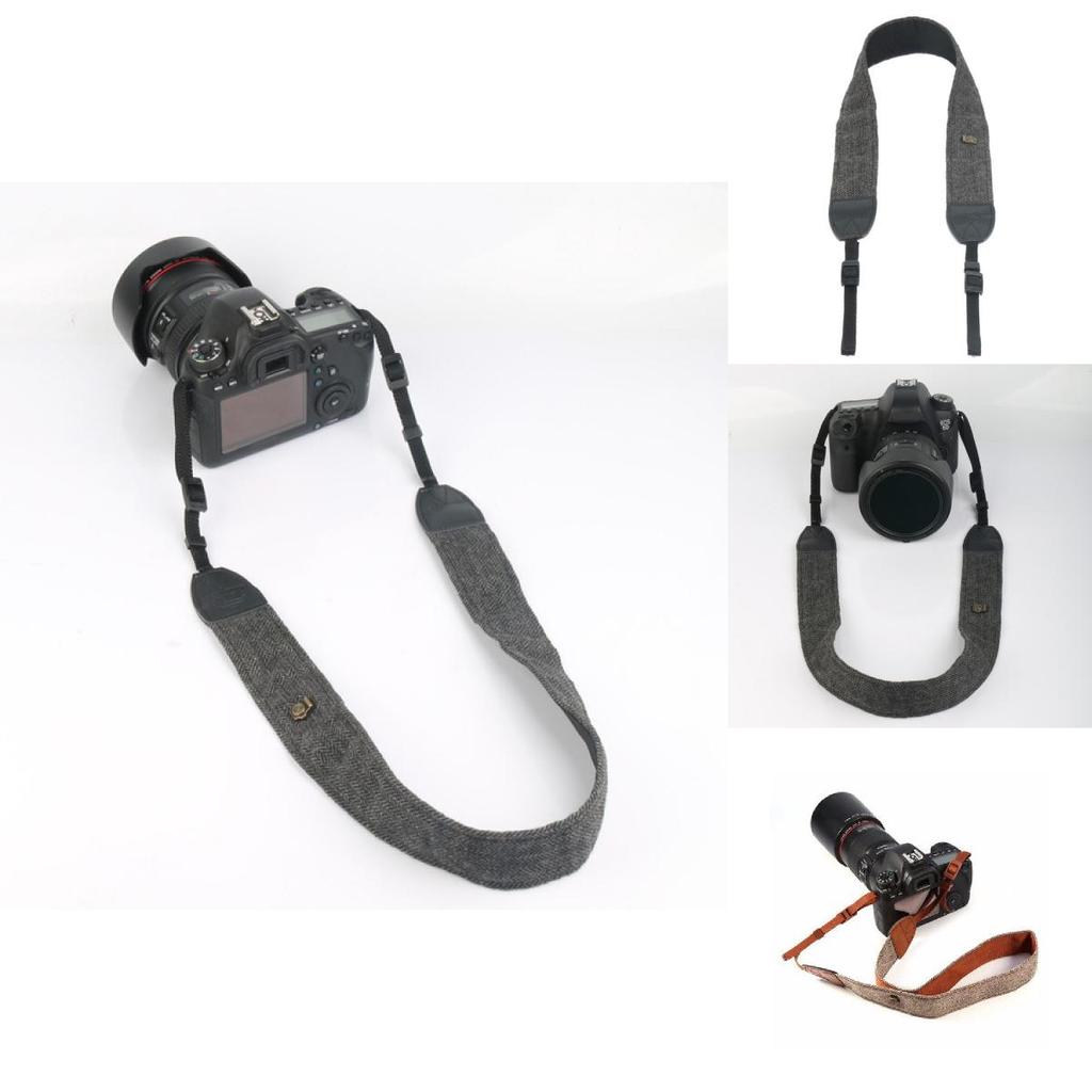 Camera Cotton Shoulder Strap For Dslr Cameras With Adjustable Length For Comfortable Photography