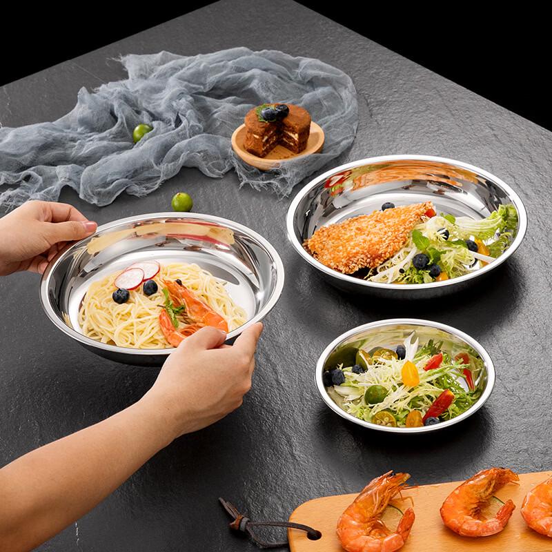 Yuzhou 304 Stainless Steel Round Dinner Plates