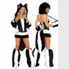 Animal panda female thick hairy winter DS singer stage performance costume, lead dance costume Christmas party costume