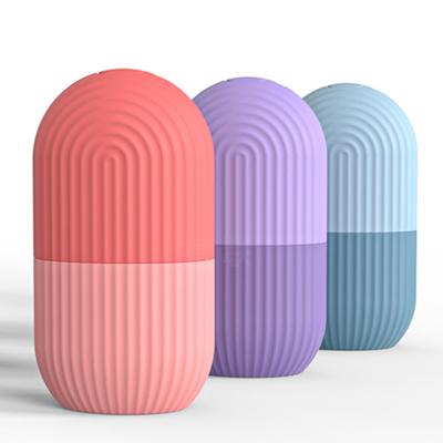 Ice Face Roller Silicone Mold Holder Reusable Skin Care Massage Tools for Calm Skin & Shrinks Pores