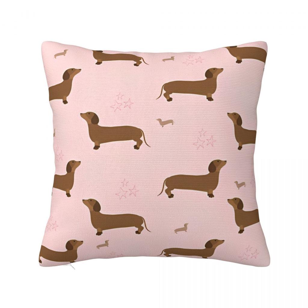 Dachshund Pillow Cases Gift for Animal Dog Lover Cushion Covers Awesome Polyester Decorative Pillowcase for Home 18x18