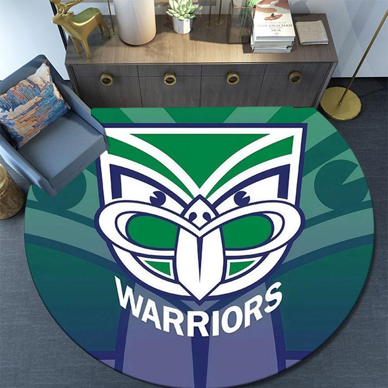 New Zealand Warriors,Round Area Rug,Carpet Rug for Living Room Bedroom Sofa Playroom Decor,Non-slip Floor Mat