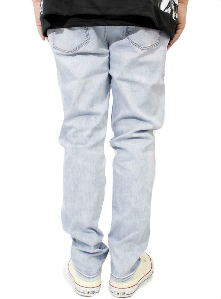 One Colors Men's Skinny Pants, Plus Size, Denim, Stretch, Slim Fit, Denim Jeans, Size 5L, Bleached