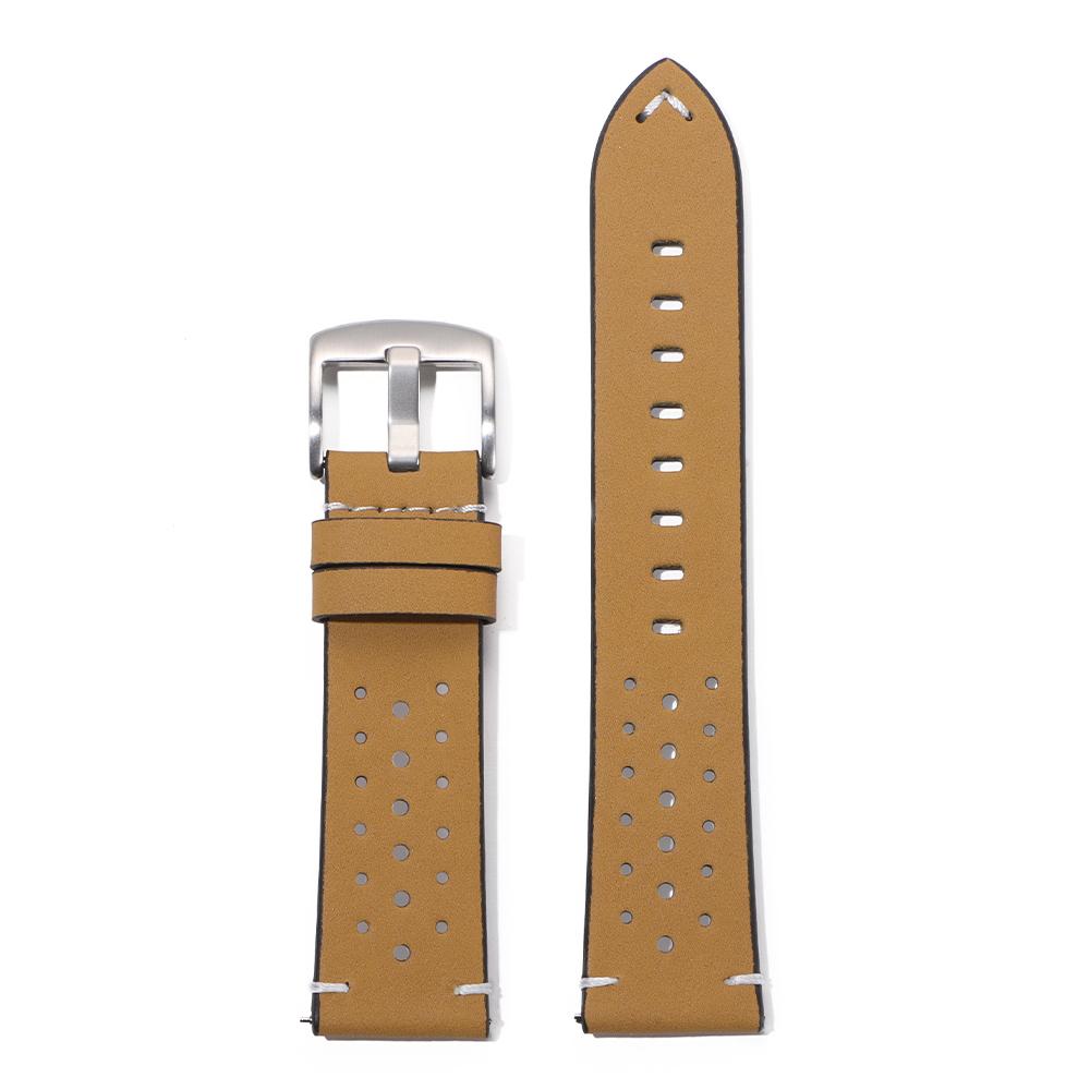 20mm 22mm Watch Strap for Huawei Gt3 Watchband for Samsung Watch Quick Release for Seiko 5 Bracelet Brown Porous Breathable Band