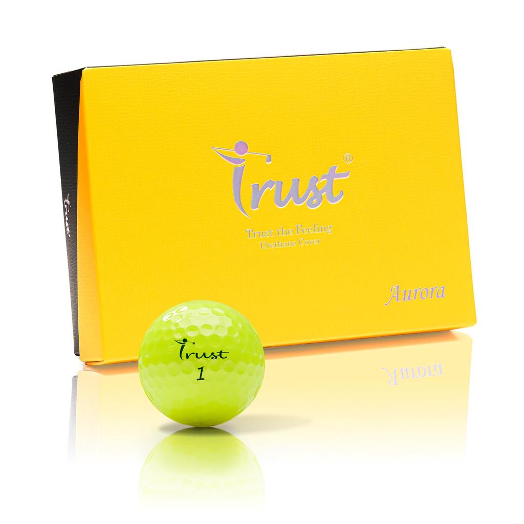Trust Trust Golf Ball Aurora Does Not Stands Does Not Crystal Urethane Reactive Core 1 Dozen Aurora Yellow (Aurora) Cover, Out, Flies, Bend, Stops,