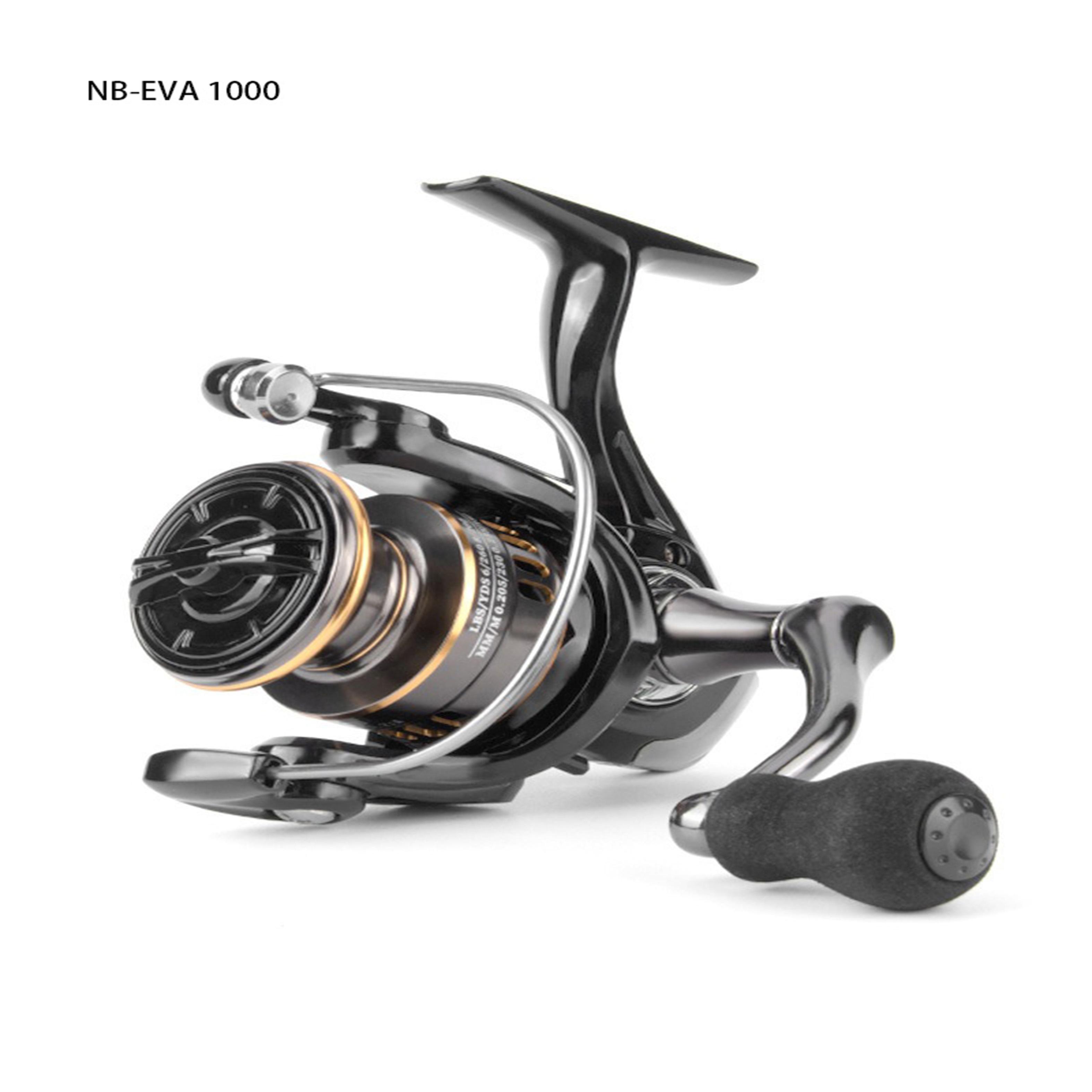 

Mavllos NABE 5.2 Speed Ratio Heavy-Duty Fishing Reel–12-18KG Wool Brake CNC Alloy Handle Anti-Rust Metal Gears Silent Alarm Fish Bass Spinning Reel NB-EVA 1000