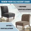 Velvet Accent Chair Covers High Stretch Armless Chair Covers for Living Room Luxury Thick Velvet Chair Slipcovers
