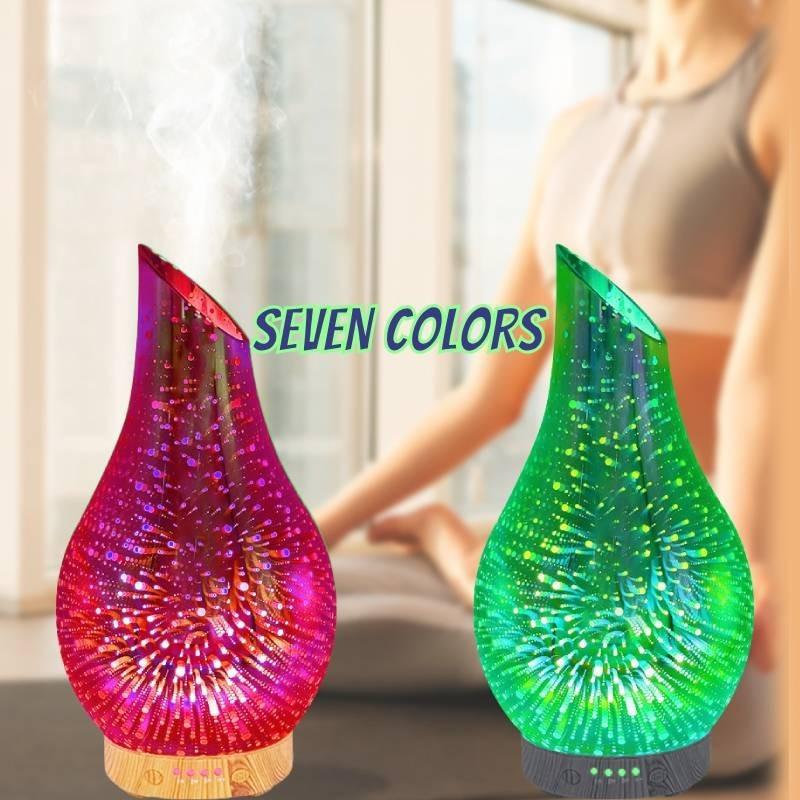 Seven Vase Humidifier Color Led Night Lights Essential Oil Diffuser Home Quiet