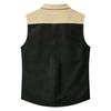 Men's Workwear Lapel Button-Down Vest Shirt - Lightweight Sleeveless Top