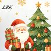 Indoor Outdoor Holiday Accents Cartoon Christmas Window Sticker, Removable Santa Snowman Tree Decal, Waterproof Home Decor Static Cling PVC