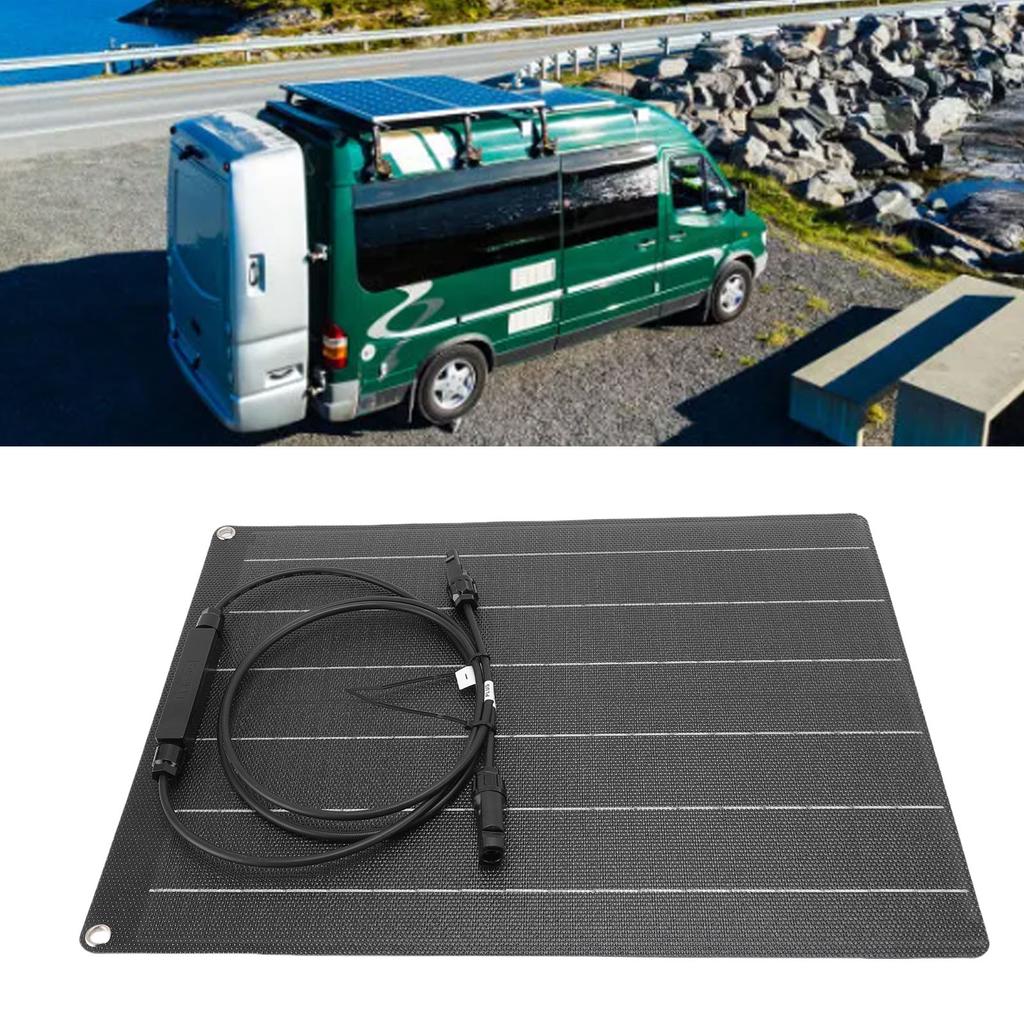 Solarladegerät 30W 18V ETFE Flexibles Monokristallines Silizium Solarmodul Ladegerät für 12V Batterie