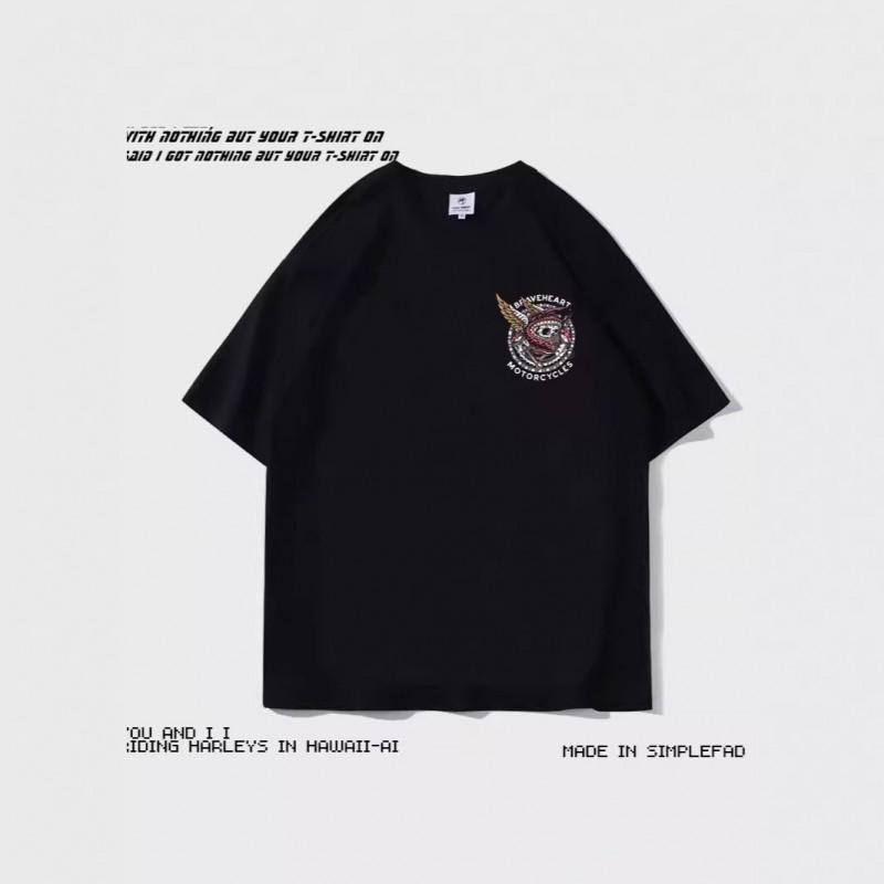 Mens Oversized Graphic Tee With 3D Skull Print Crew Neck Short Sleeve Cotton T-Shirt Casual Streetwear