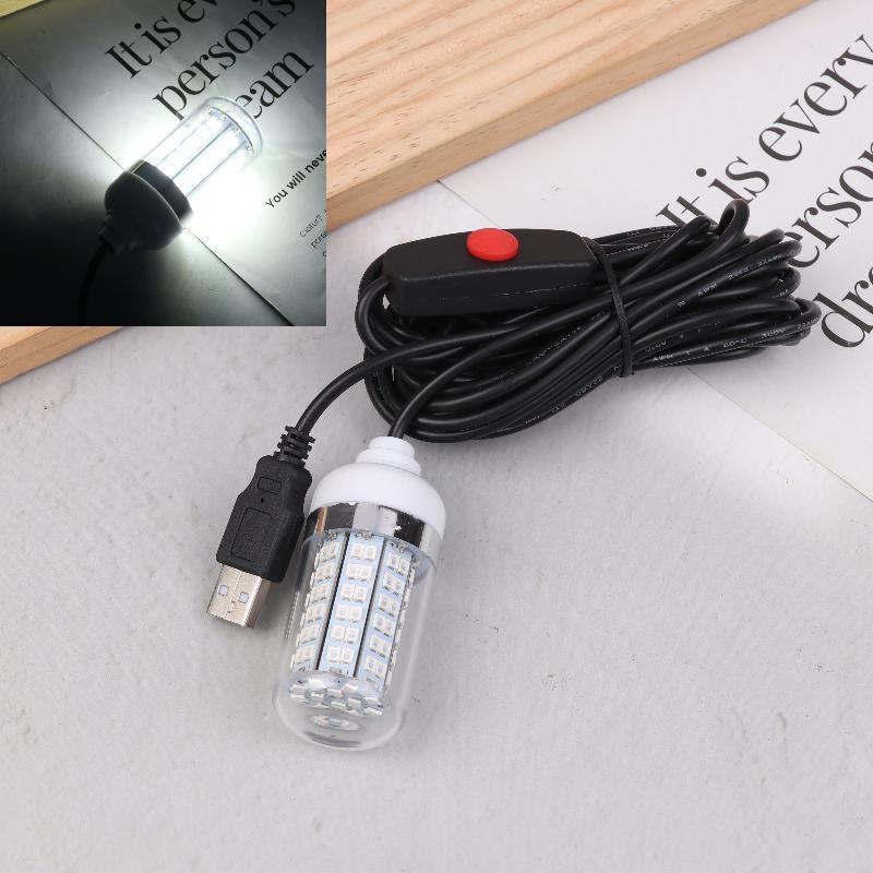 

5V USB светодиодный рыболовный фонарь IP68 приманка эхолот лампа привлекает креветок кальмаров криль 4 цвета подводные огни