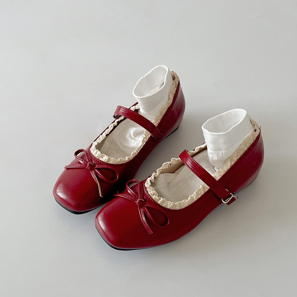 Silver Ballet Style Square Head Inner Height Increase Shallow Mouth Flat-soled Single Shoes Women's Summer 2025 New Soft-soled French Mary Jane Shoes