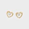 Youngglow 14k Pearl In Heart Earrings (1 Pair)