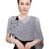 Front Buckle Design Cutout Wrap Sparkly Design Ice Silk Wrap Triangle Shawl  Travel