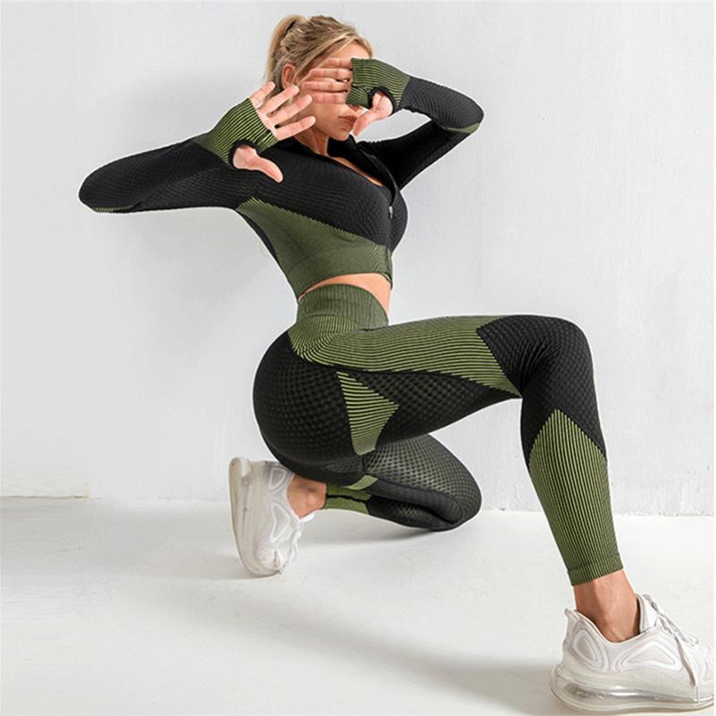 Buy Auroth Women Long Sleeve Yoga Set 