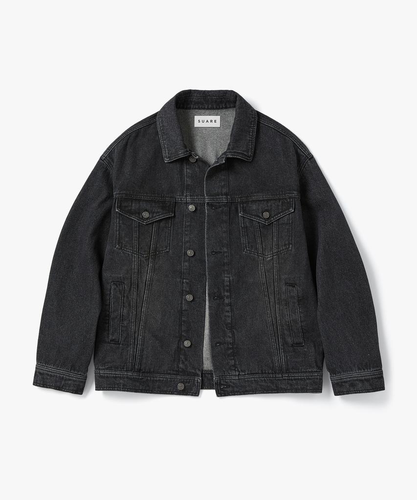 Suare Maxi-Fit Denim Trucker Jacket Black