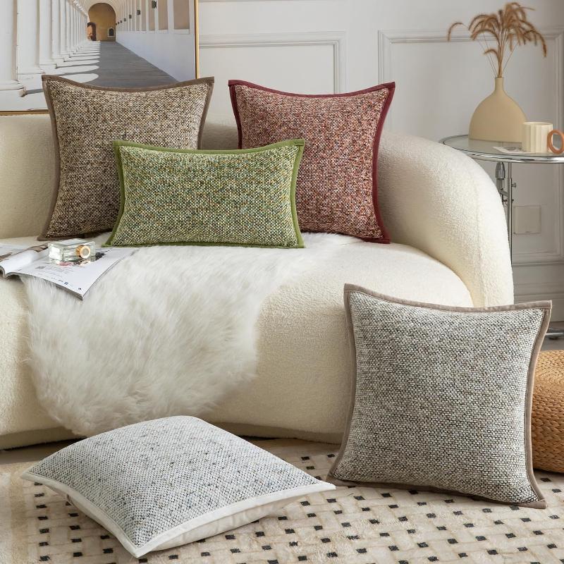 45X45/50X50/60x60CM Retro Simple Throw Pillow Cover Chenille Texture Waist Cushion Cover Decor Home Decorative Pillowcase