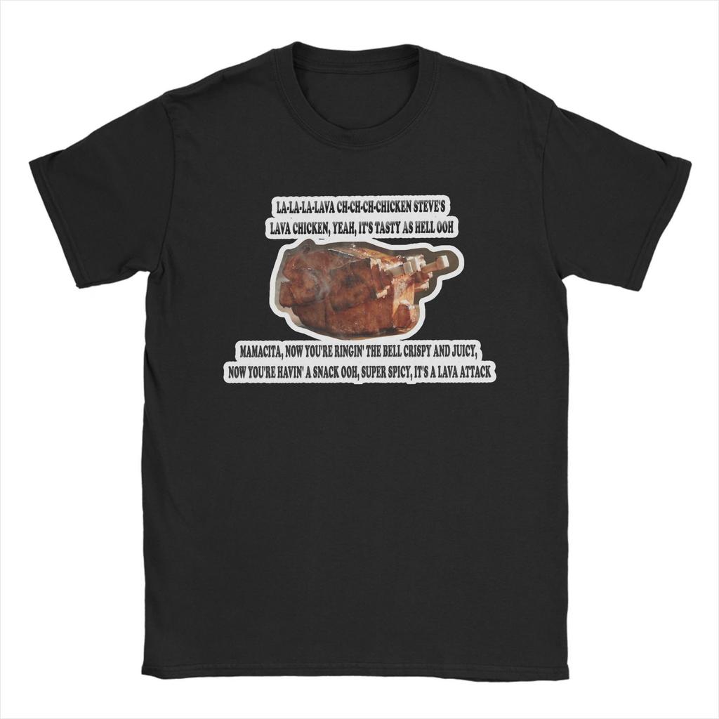 Printed Steve's Lava Chicken Pixel 2025 Movie T Shirt for Men Women 100% Cotton Tee Shirt Short Sleeve Clothing