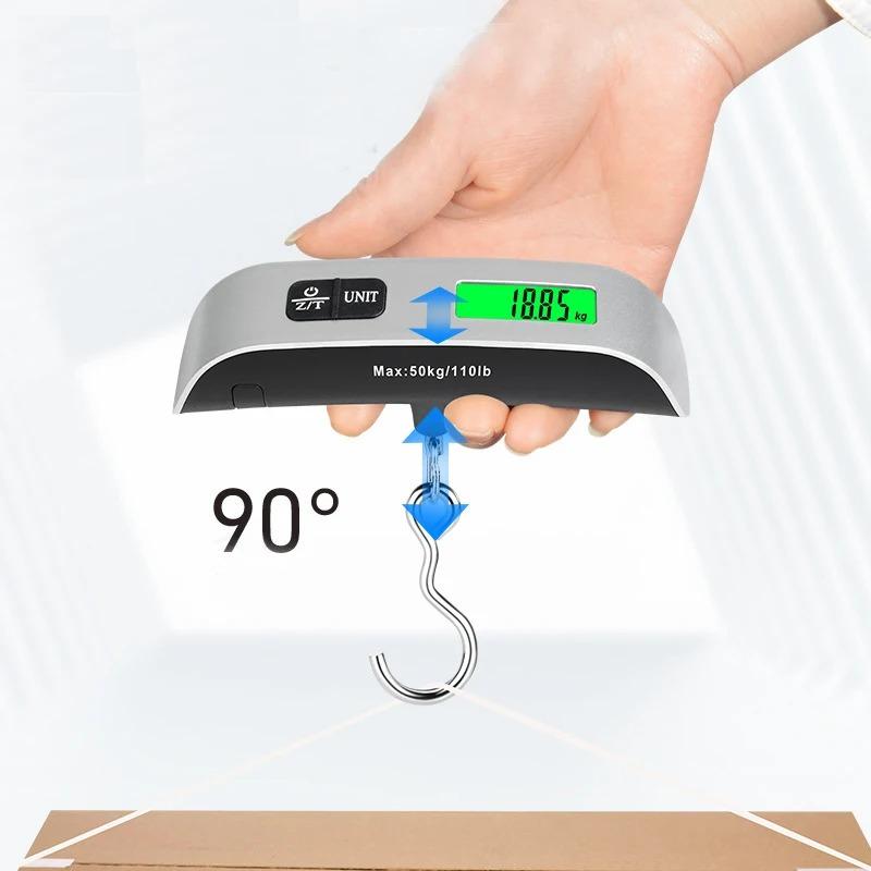 50Kg /10g Mini Hanging Hook Scale Electronic Digital Luggag Scale Portable Travel Suitcase Bag Scale Weight Balance Electronic Kg Lb