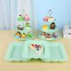 Metal Rod Fruit Plate Dessert Stand with Multiple Layers Detachable Afternoon Tea Stands 3 Tiers Cake Display Racks