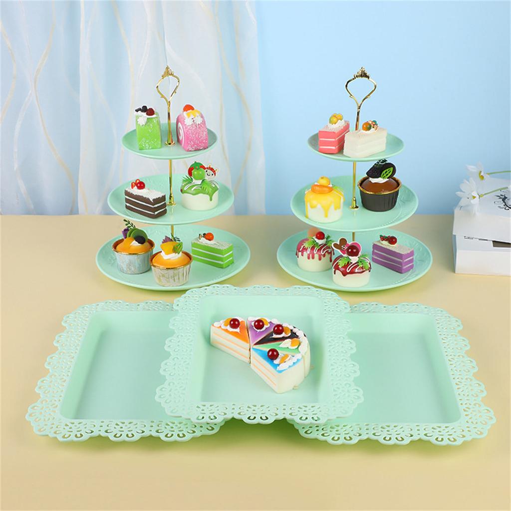 Metal Rod Fruit Plate Dessert Stand with Multiple Layers Detachable Afternoon Tea Stands 3 Tiers Cake Display Racks