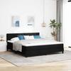 Box Spring Bed with Headboard Black 180 X 200 Cm Fabric