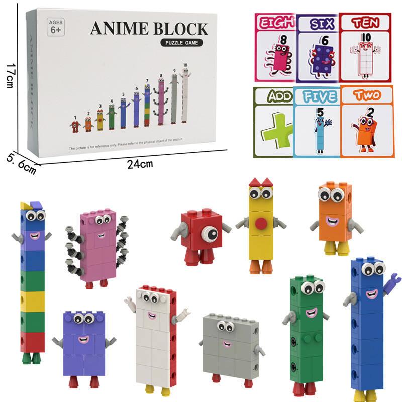 Numberblocks Blocks With Plastic Pieces For Diy Party Games And Kids Play