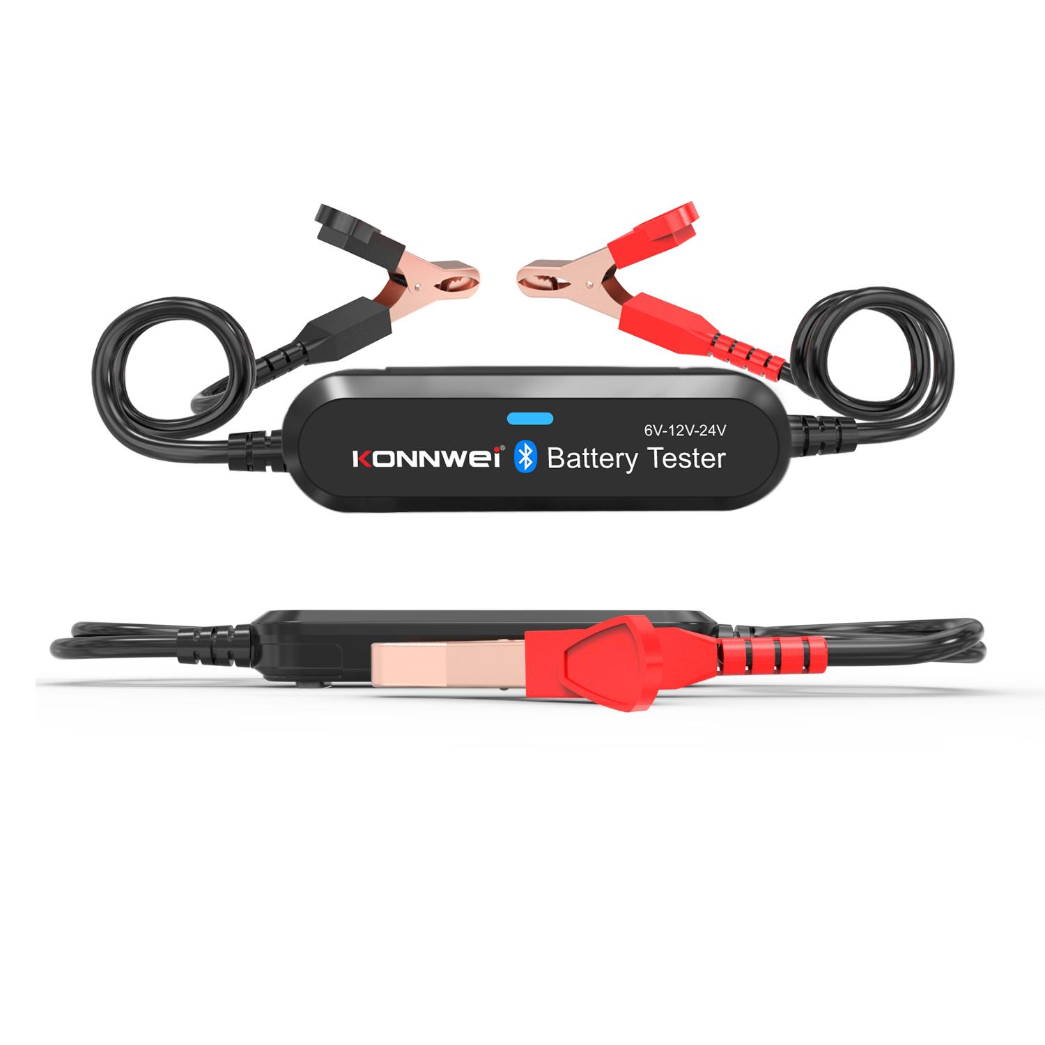 

KONNWEI BK200 Bluetooth 5,0 автомобильный мотоцикл грузовик тестер батареи 6 В 12 В 24 В анализатор батареи 2000 CCA зарядный инструмент для проверки проворачивания чёрный