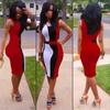 Elegant Colorful Sexy Fashion Bodycon Women Dress Sleeveless Fit Leisure Slim Design