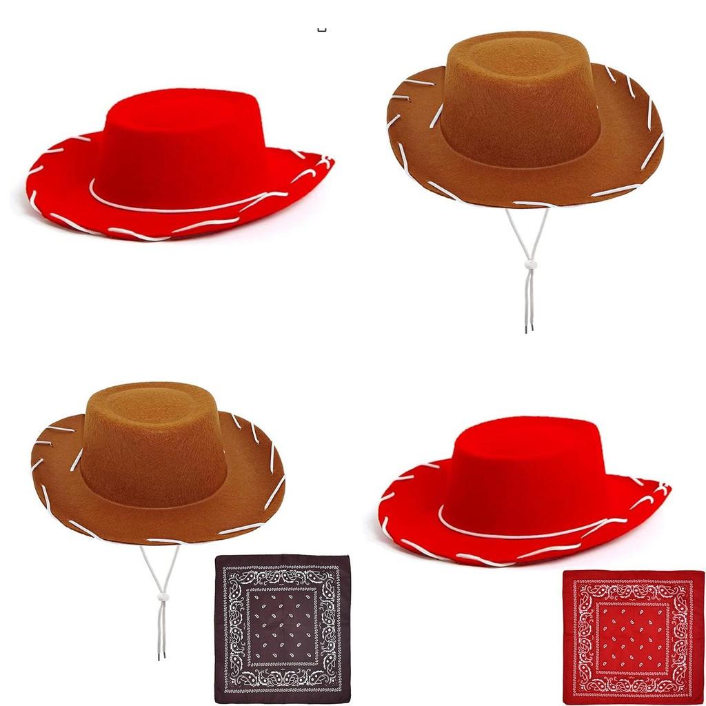 Stilvolles Kinder-Cowboyhut- und Schal-Outfit mit genähtem Stoff für Kostümveranstaltungen und als Geschenke
