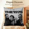 Band TThe  Cushion Cover Natural Linen Organic Fabric DoubleSided Printing Sofa Home Decor Gift Pillow Case