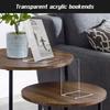 4/6/8pcs Clear Acrylic Display Stands - Modern Desktop Bookends for Home, Office & Retail Decor