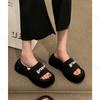 Women's Slippers 2025 New Comfortable Platform Sandals Concise Outdoor Women‘s Closed Toe Beach Muje Summer Shoes
