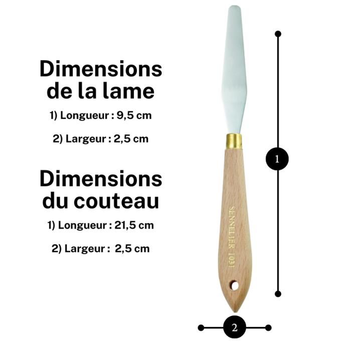 Couteau à palette - Sennelier - N°1031 - Manche bois - Lame acier
