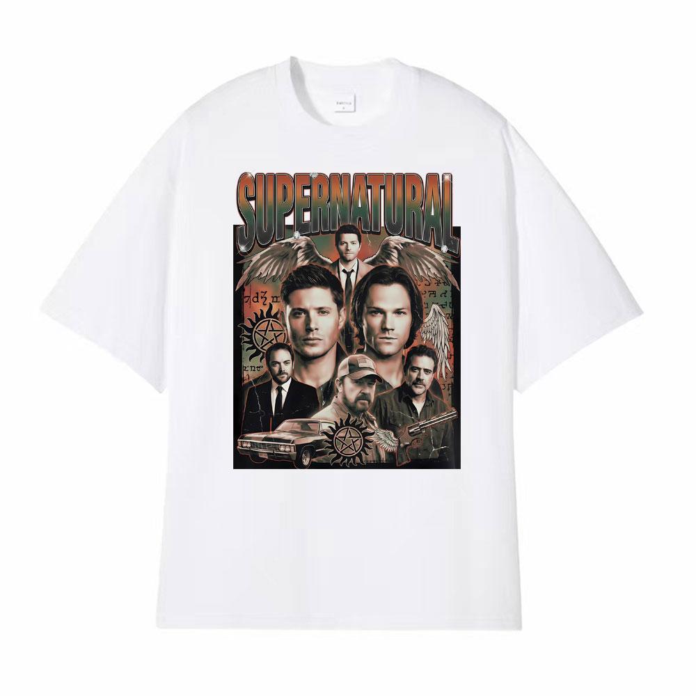 Winchester Family Business Supernatural Carry On My Wayward Son Tshirts Unisex Women Fashion Vintage 100 Cotton Oversized T Shirt