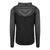 Just Cool Mens Contrast Melange Slim Full Zip Hoodie