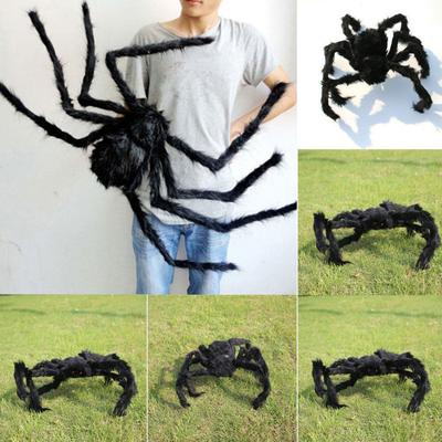 Realistyczne Gigantyczne Pająki Ogromny Włochaty Straszny Pająk Halloweenowy Rekwizyt Czarny Upiorny Pająk do Dekoracji Domu Okna Podwórka Ogrodu Patio