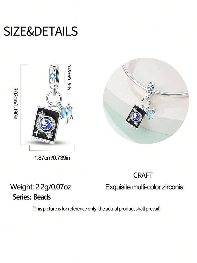 Hot Sale Charms Bead 925 Silver Tarot of the Holy Mother Emperor Fit Bangle Bracelet Necklace DIY Jewelry