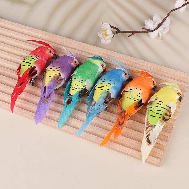 Creative Artificial Parrot Fake Foam Animal Simulation Feather Birds Models Diy For Wedding Party Home Garden Ornament Decor
