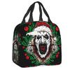 Custom Poster Of T-Terrifiers Halloween Resuable Lunch Boxes Women Leakproof Cooler Thermal Food Insulated Lunch Bag Office Work