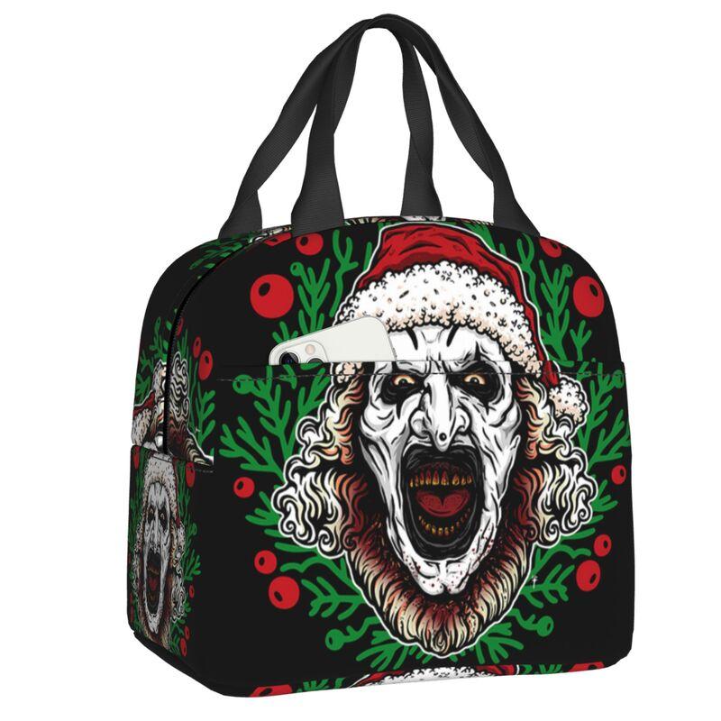 Custom Poster Of T-Terrifiers Halloween Resuable Lunch Boxes Women Leakproof Cooler Thermal Food Insulated Lunch Bag Office Work